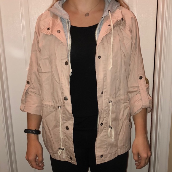 life in progress Jackets & Blazers - Never worn Blush pink anorak jacket